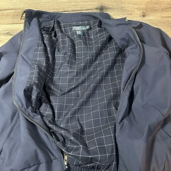 Vintage Polo Ralph Lauren Bi-Swing Windbreaker Jacket Navy Blue Men's Size L